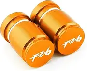 Tire Valve Stem Caps Valve Cap for YA&MAHA FZ6 for F&Azer 2004-2019 Motorcycle Wheel Tire Valve Port Stem Cover Cap(Orange)