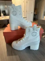 Converse Chuck 70 De Luxe Heel Western Hi Platform A10335C White Women Size 8