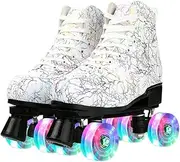 jessie Roller Skates for Women, High-top Roller Skates Outdoor Double Row Womens Roller Skates with Shoes Bag