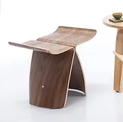 Stool Butterfly Stool Change Shoes Stool Stool Wood Small Bench Chair Living Room Decorative Stool-C