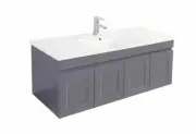 HAMPTON MATTE GREY 1500MM WALL HUNG BATHROOM VANITY CABINET STONE/CERAMIC TOP