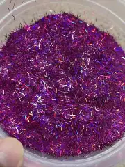 50g Bulk Holo Purple Pink Tinsel Glitter Nail Art Tumbler Solvent Resistant
