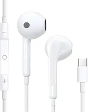 USB C Headphones for iPhone 15,Wired Earphones with Mic & Volume Control,Wired Headphones for Samsung S23 FE S22 S21 S20 A53 A54,HiFi Stereo Earbuds for iPad Pro Pixel 7/6/6a/5/4 OnePlus 9 8