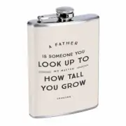 Father Look Up To Em1 Flask 8oz Stainless Steel Hip Drinking Whiskey
