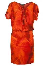 Miriam Leaf Print Dress--VER-MIR-MLF-GRN