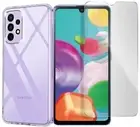 For SAMSUNG GALAXY A23 4G CLEAR CASE + TEMPERED GLASS SCREEN PROTECTOR COVER TPU