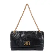 [Balenciaga] Balenciaga-Black Monaco Chain Calf Leather Bag-Donna OS OS