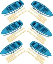 Micro Landscape Boat Paddle Set Pcs Resin Craft Model for Educational Play Indoor Garden Decor Random Style