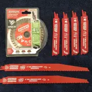 Diablo Saw Blades: 4-1/2" Turbo Blade Diamond Masonry + 6 Reciprocating 6" & 12"