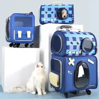 在飛比找蝦皮商城優惠-【OSLE】台灣現貨 寵物拉桿箱 貓咪手提包 拉桿包 寵物雙