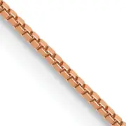 14K Rose Gold 16 Inch .7mm Box Link With Lobster Clasp Chain
