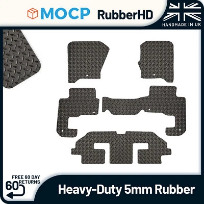 5mm Heavy-Duty Rubber Car Mats to fit Land Rover Discovery 3 7 Seater 6 Mat C...