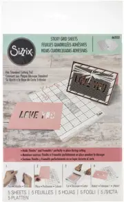 Sizzix Big Shot Sticky Grid 6"X8.5"-5/Pkg 663533