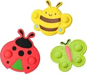 Toddler Teether Chew Toy | 3X Soft Toddler Teether Rotating Toy - Aged 0-3 Years Kids Sensory Toy Early Learning Teether for Traveling, Bedroom