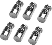 Oshhni Set of 6 String Cord Locks with Metal Barrel and Single Hole, Gray, 6 Pcs