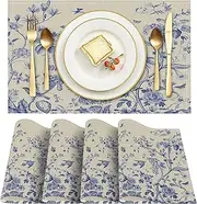 ZSYTZL Placemats Set of 4 Washable Durable Table Placemats for Dining Table Mat,Boho Pattern Kitchen Table Mats Decor Place Mats for Kitchen/Dining/Party/Outdoor-Sketch