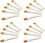 ANZONGYI 20pc Paint Brush Set, Small Yellow Nylon Wood Brushes, 12.7mm Width, Versatile for All Paints