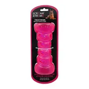 Scream Xtreme Treat Bone Treat Dispensing Dog Toy Loud Pink XL 20cm