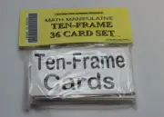Ten-frame Card Set - Homeschool Pre-school- Kindergarten‏ BLACK WHITE Teaching