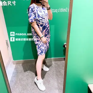 【豬豬老闆】ADIDAS ORIGINALS 花紋 休閒 連身裙 洋裝 長版 短袖 女款 粉GL6134 藍GL6135