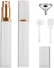 Refillable Mini Perfume Atomizer - Silver Portable Spray Bottle for Aftershav...