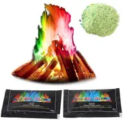 2 Packs Fire Colours Powder Colourful Flame for Campfire Fireplace