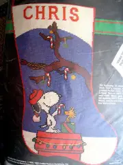 Christmas Malina Needlepoint Stocking Kit,TWAS THE NIGHT,Peanuts,Snoopy,8500/004