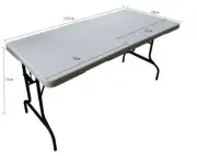 PreAsion Portable Plastic Folding Tables for Outdoor Garden BBQ Camping Picnic