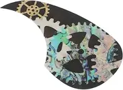 MINAOLULUS Acoustic Guitar Pickguard with Adhesive Backing Durable Scratch Protection Guard Plate Unique Grain Teardrop Design Easy Installation Guitar Parts for Enhanced Protection