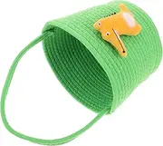 Kisangel Small Woven Cotton Rope Basket for Storage Decorative Candy Bucket for Essentials for Nurseries Playrooms Halloween Christmas Events