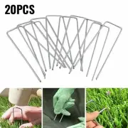 20pcs Staples Garden Turf Pins Securing Pegs U Artificial Grass U-Shaped Pins