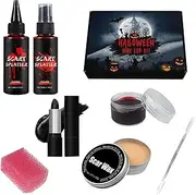 Halloween Makeup Kit - Halloween SFX Makeup Set | Bruise Makeup Face Body Painting, Halloween SFX Makeup Set With Scar Wax Scary For Halloween