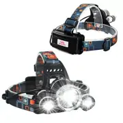 New Rechargeable Hunting Night Headlight Bike Flashlight Torch Headlamp T6 LED