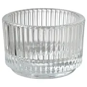 FINSMAK tealight holder, clear glass, 3.5 cm