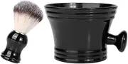 1Set Beard Shaving Brush Foaming Bowl Soft Bristle Grooming Tool for Comfortable Shaving Experience Convenient Soap Bowl Included for Mens Grooming Routine