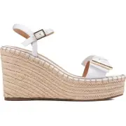 Ted Baker Womens Gia Bow Espadrilles Sandals White