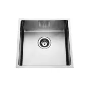 450mm Piato Single Handmade Brushed Undermount Kitchen Sink 1.2mm Thick S/Steel