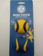 Life Is Good Dog Toys 2 Pack Fetch Balls