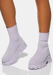 Lilac Take It Down Stretch Boots