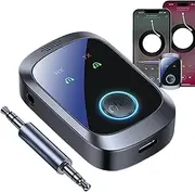 Wireless Transmitter Receiver - Transmitter and Receiver - 2-in-1 Airplane Bluetoothh Adapter | Multipoint Stereo HiFi Double Stream with Mic HD for TVs, PC, Phones, Speakers, Headphones