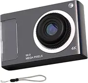 Byttlerom 48MP HD Mini Camera 2.4in IPS Display 16X Zoom Digital Camera Plastic with Fill Light for Kids Students,Black