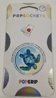 Popsockets Grip Stand w/ Swappable Top for Cell Phones Sea Turtle Tortuga - NEW