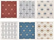 Set of 6 Kitchen Nordic Scandi Geometry Damask Morocco Art Swedish Dishcloths Cleaning Cloths Towels Absorbent Quick Drying Dish Towels for Counter Wipes