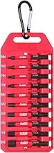 Protorq Impact Bit Set W/clip, Hex head drive bits, SAE, 10-Piece, 2 Inch Length, Hex Head Allen Wrench Drill Bit Set, 1/4" Hex Shank-Prefect for IKEA Furniture