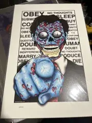They Live: Obey 12"x18" Print Limited Ed #39/100 w/COA J. Coker Rowdy Roddy!