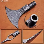 CUSTOM HAND MADE AUTHENTIC DAMASCUS STEEL TOMAHAWK HATCHED AXE HEAD - AA-1033