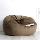 New Ivory & Deene Velvet Soft Pierre Coffee Brown Bean Bag and Liner Fur Beanbag