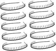 BIUDECO Elastic Metal Headband 31 Teeth Headband for Hair Combing Iron Wire Hair Hoop Tooth Band