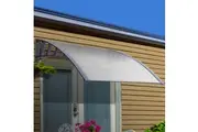 Instahut Window Door Awning Canopy 1.5mx4m Transparent Sheet Grey Plastic Frame