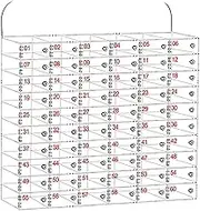 Transparent Acrylic Phone Storage Cabinet, School Test Mobile Phone Organizational Box Multi Grid Mobile Phone Box Lock Store Cabinet, for Office School Factory